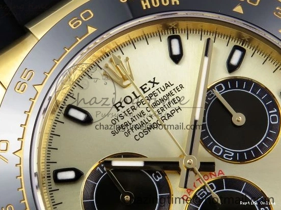 0420 DAYTONA 116518 APSF 1:1 BEST EDITION YG BLACK DIAL ON OYSTERFLEX RUBBER STRAP SH OnTrend 1784